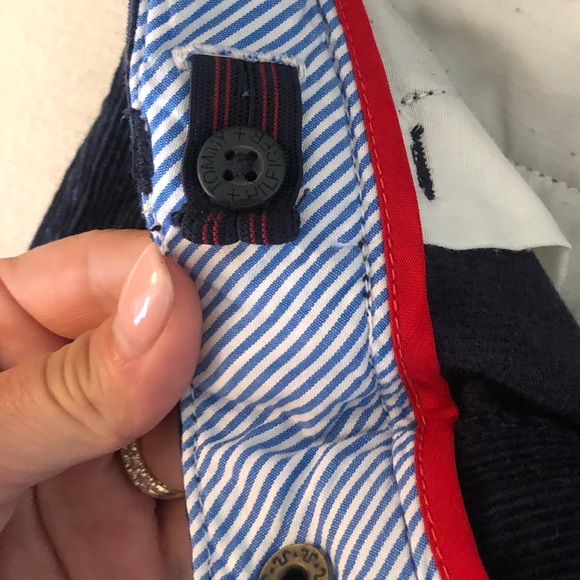 Tommy Hilfiger Navy Blue Corduroy Pant- Adjustable - Picture 2 of 7